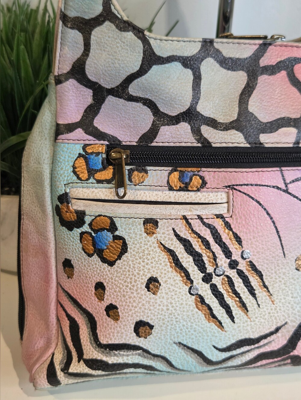 Anuschka Pastel Multicolor Floral Print Shoulder Bag - Picture 5 of 16